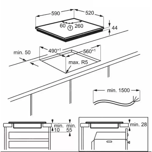 Индукционная варочная панель Electrolux EIS62453