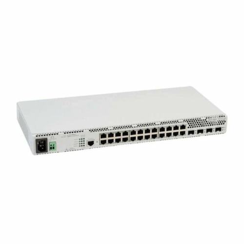 Ethernet-коммутатор MES2424_DC, 24 порта 10/100/1000BASE-T, 4 порта 1000BASE-X/10GBASE-R, L3, 48В DC