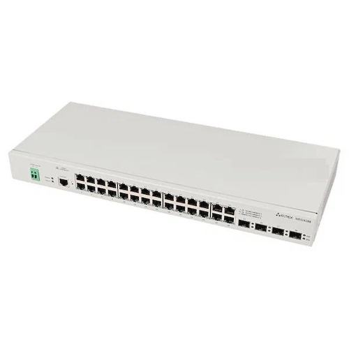 Ethernet-коммутатор MES2428_DC, 24 порта 10/100/1000BASE-T, 4 порта 10/100/1000BASE-T/100BASE-FX/1000BASE-X Combo, L2,