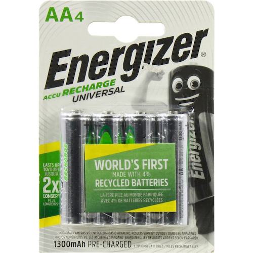 Аккумулятор Energizer Acuu Recharge Universal AA 4 шт.