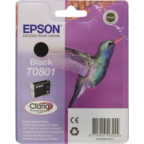 Картридж черный (или контейнер с черными чернилами) Epson T0801