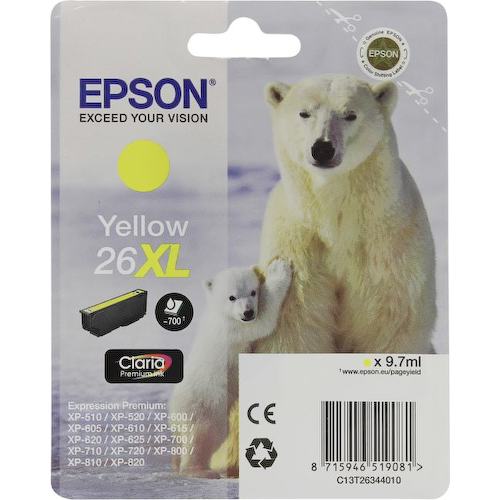 Картридж цветной (или контейнер с цветными чернилами) Epson T2634 (желтый экономичный)