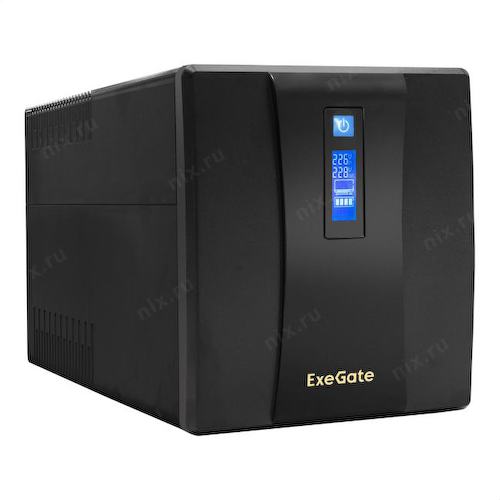 ИБП 1500 ВА ExeGate SpecialPro Smart LLB LLB-1500.LCD.AVR.EURO.RJ 1 метр