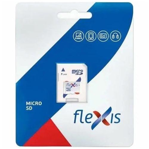 Flexis FMSD128GU3A Карта памяти microSDXC 128GB Cl10 U3, с адаптером, Flexis
