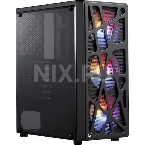 MANA ( V2) Корпус Formula Mana черный без БП ATX 3x120mm 1xUSB2.0 1xUSB3.0 audio bott PSU