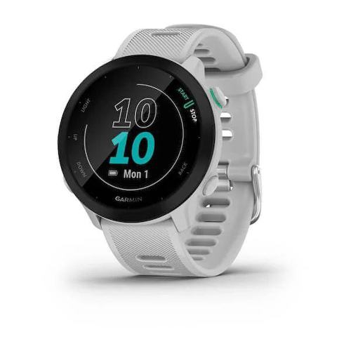 010-02562-11 Часы Garmin Forerunner 55, черные с белым ремешком (WHITE STONE) 010-02562-11