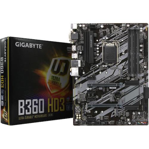 Материнская плата Socket LGA1151 GIGABYTE B360 HD3 rev1.0 4DDR4 ATX