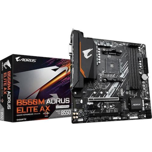 Материнская плата Socket AM4 GIGABYTE B550M AORUS ELITE AX 4DDR4 MicroATX