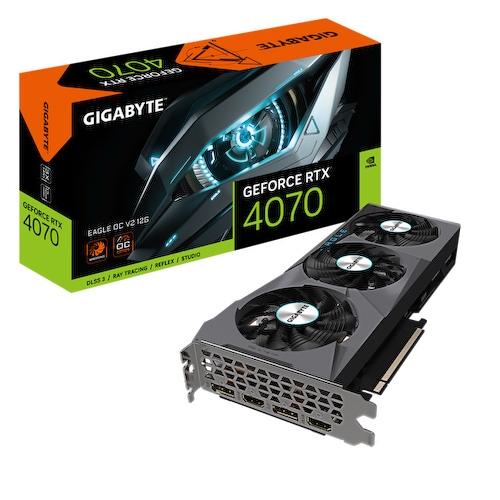 GIGABYTE Eagle GV-N4070EAGLE OCV2-12GD GeForce<sup>®</sup> RTX 4070 12 Гб GDDR6X