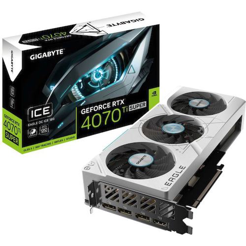 GIGABYTE Eagle GV-N407TSEAGLEOC ICE-16GD GeForce<sup>®</sup> RTX 4070 Ti SUPER 16 Гб GDDR6X