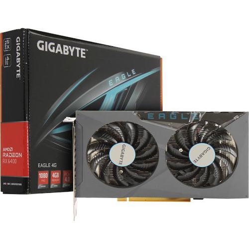 Игровая видеокарта GIGABYTE EAGLE GV-R64EAGLE-4GD RADEON RX 6400 4 Гб GDDR6