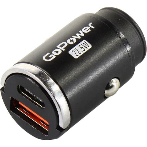GoPower <00-00028409> Автомобильное зарядное уст-во USB (Вх. DC12-24V, Вых. DC5/9/12V, 22.5W, USB, USB-C)