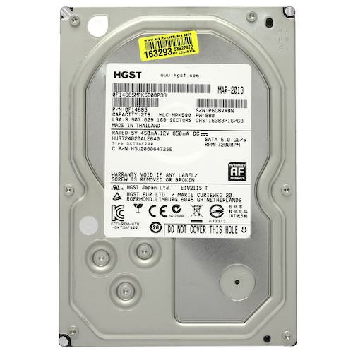 Жесткий диск 3.5" HGST Ultrastar 7K4000 2 Тб HUS724020ALE640 2 Тб SATA 6Gb/s (SATA-III)