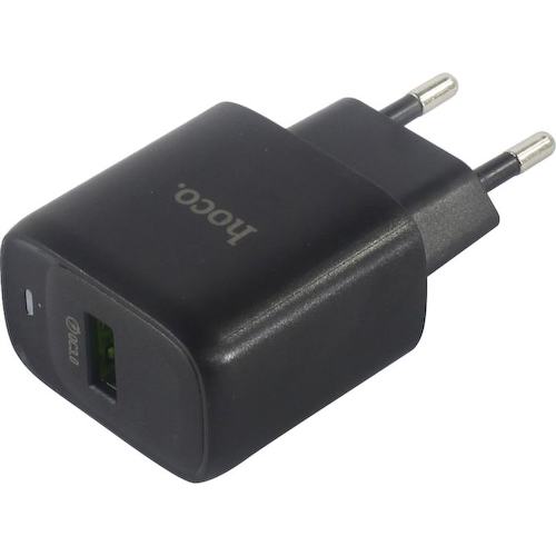 Hoco C140A Smart Set Black <627825> Зарядное устройство USB (Вых. DC5/9/12V, USB, Кабель USB-C)