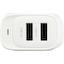 Зарядка USB-устройств от 220В HOCO C141A Smart White 2 x USB Type A "мама" (10.5 Вт), вид спереди