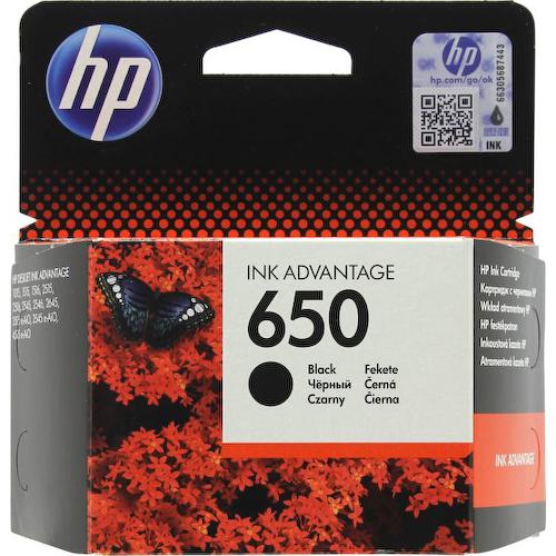 Картридж черный (или контейнер с черными чернилами) HP CZ101AE (№650) пигментный