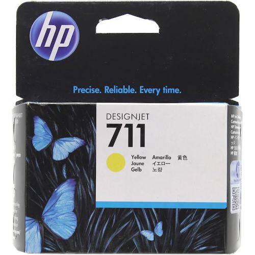 Картридж цветной (или контейнер с цветными чернилами) HP CZ132A (№711) (желтый)