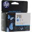 Картридж цветной (или контейнер с цветными чернилами) HP 3-Pack CZ134A (№711) (комплект из 3 голубых картриджей), 3 шт., вид основной