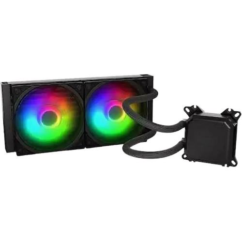HSPD W1240-BKAA Водяное охлаждение для процессора/ W1240 ARGB BLACK (280, 240mm, Black, ARGB/