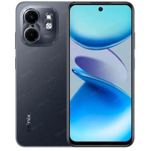10061612 Infinix X6532 Smart 9 128Gb 3Gb черный 3G 4G 2Sim 6.7" 720x1600 Android 14 13Mpix 802.11 a/b/g/n/ac GPS GSM900