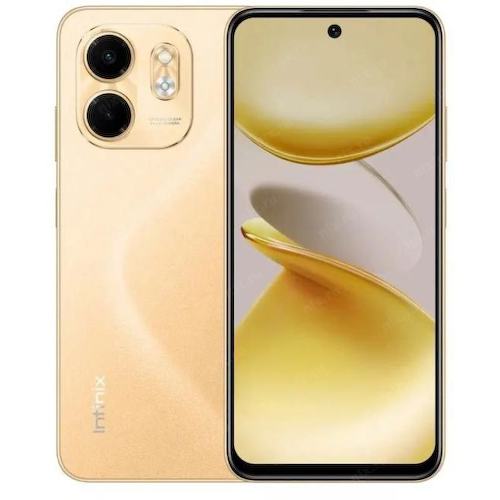 10063470 Infinix X6532 Smart 9 128Gb 3Gb золотой 3G 4G 2Sim 6.7" 720x1600 Android 14 13Mpix 802.11 a/b/g/n/ac GPS GSM90