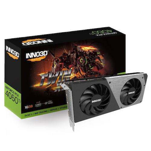 Игровая видеокарта Inno3D TWIN X2 N406T2-16D6-178055N GeForce<sup>®</sup> RTX 4060 Ti 16 Гб GDDR6