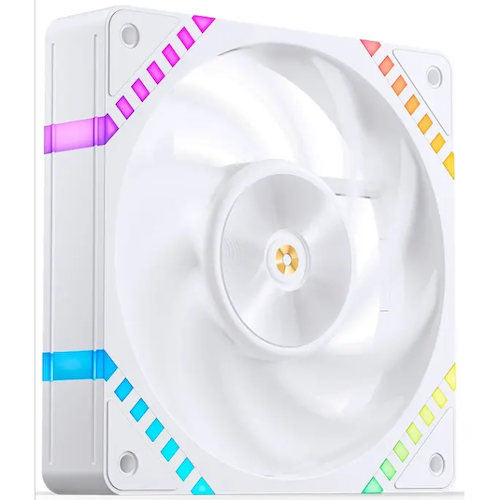 Вентилятор JONSBO HF2-120W 120х120х25мм (PWM, ARGB LED, 800-2200об/мин, белый) Retail