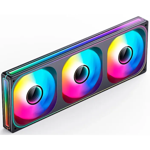 Вентилятор JONSBO ZB-360B (3 in 1) 120х120х28мм (1PWM, ARGB LED, 700-2400об/мин, черный) Retail
