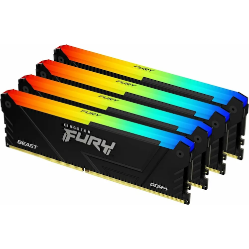 Модуль памяти Kingston FURY Beast RGB <KF426C16BB2AK4/64> DDR4 4x 16 Гб <PC4-21300>