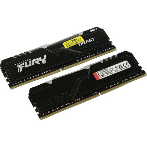 Модуль памяти Kingston FURY Beast RGB <KF437C19BBAK2/16> DDR4 2x 8 Гб <PC4-29800>