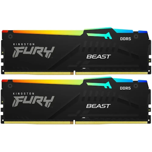 Модуль памяти Kingston FURY Beast RGB <KF560C30BBAK2-64> DDR5 2x 32 Гб <PC5-48000>