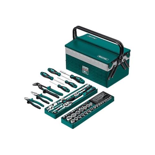 Kraftool <27978-H99> KRAFTOOL GRAND-99, 99 предм., (1/2"+1/4"), Универсальный набор инструмента (27978-H99)