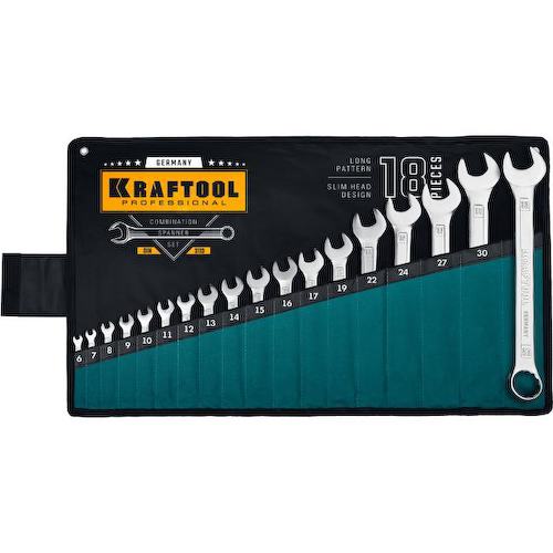 Kraftool <27079-H18_z01> KRAFTOOL 18 шт, 6 - 32 мм, Набор комбинированных гаечных ключей (27079-H18)