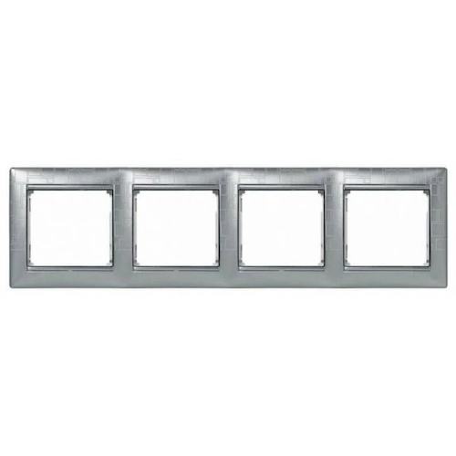 Рамка Legrand 770344 Valena CLASSIC - 4 поста, алюминий модерн