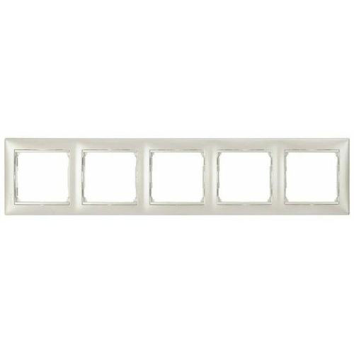 Рамка Legrand 770475 Valena CLASSIC - 5 постов, вертикальный и горизонтальный, жемчужный