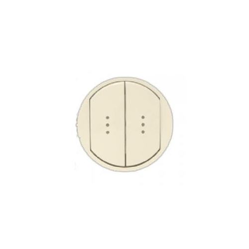 Legrand 066211 Celiane Лицевая панель для выключателя двухклавишного с подсветкой бежевая (66211) (066211)