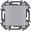 Legrand 673652 Переключатель одноклавишный INSPIRIA 10 AX 250 В~ алюминий (673652), вид спереди
