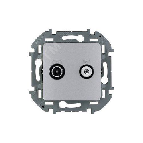 Legrand 673882 Розетка TV/SAT звезда INSPIRIA алюминий (673882)