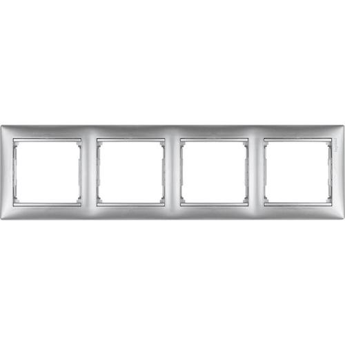 Legrand 770154 Рамка 4п гор Алюминий Valena