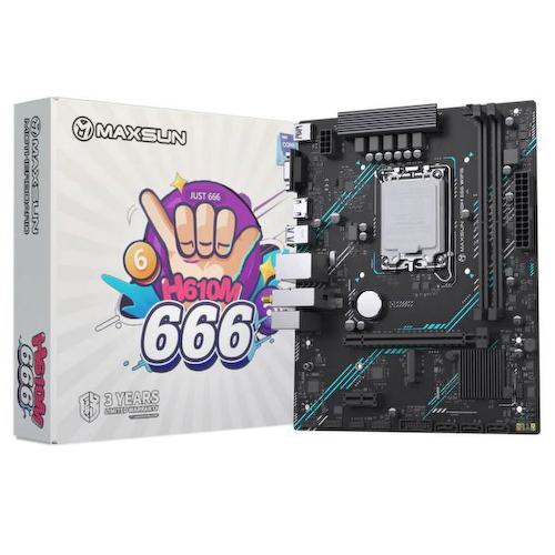 Материнская плата Socket LGA1700 MAXSUN MS-H610M 666 WIFI6 2DDR4 MicroATX