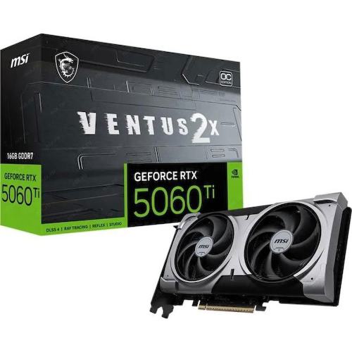MSI RTX 5060 Ti 16G VENTUS 2X OC PLUS NV RTX 5060TI 16Gb 128bit GDDR7 2617/2800