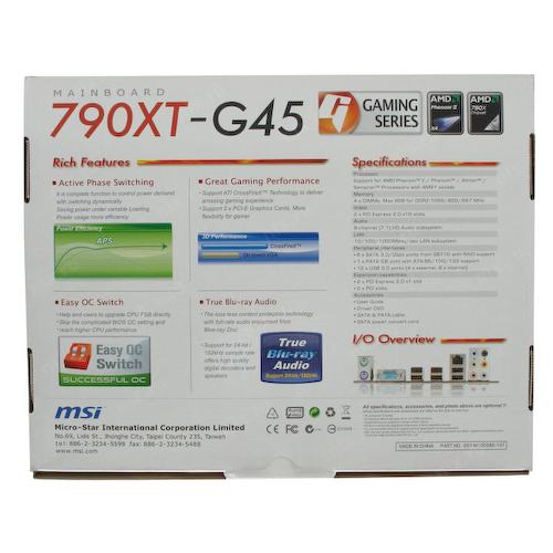 Материнская плата Socket AM3 MSI 790XT-G45 4DDR2 ATX