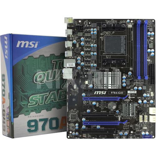 Материнская плата Socket AM3 plus MSI 970A-G43 4DDR3 ATX