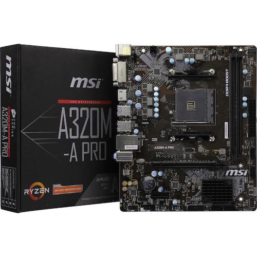 Материнская плата Socket AM4 MSI A320M-A PRO 2DDR4 MicroATX