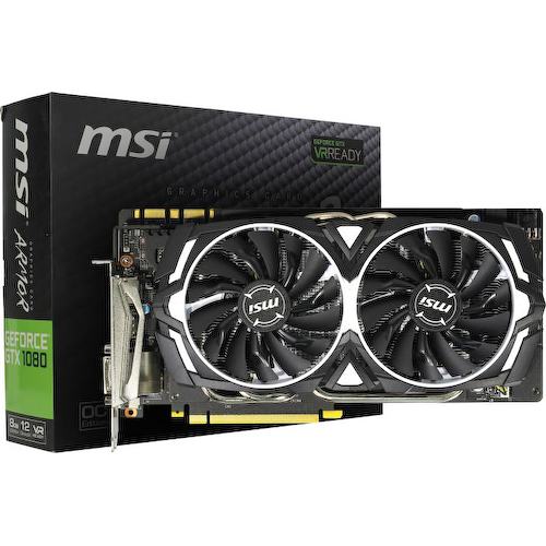 Игровая видеокарта MSI Armor GTX 1080 8 Гб GDDR5X