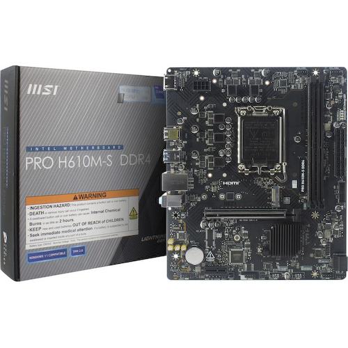 Материнская плата Socket LGA1700 MSI PRO H610M-S DDR4 2DDR4 MicroATX