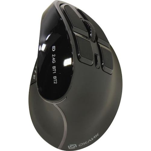 Беспроводная Мышь OKLICK Wireless&Bluetooth Vertical 990MW (USB, 7btn, 2400 dpi)