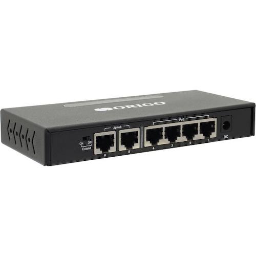 ORIGO <OS1206P/60W/A1A> Неуправляемый коммутатор (6 x 100 Мбит/с, 4 порта IEEE 802.3at (PoE+))
