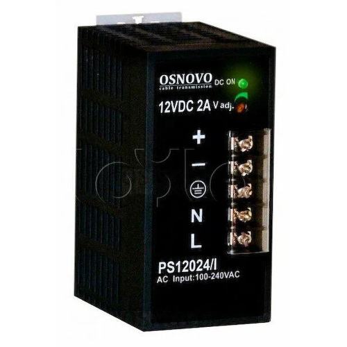 Блок питания OSNOVO PS-12024/I промышленный 1 выход: DC12V, 2A (24W), AC100-240V. КПД: 83%