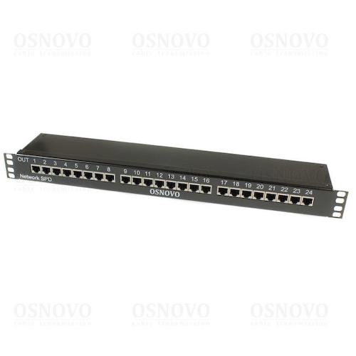 OSNOVO SP-IP24/1000PR 1U устройство грозозащиты для ЛВС на 24 порта